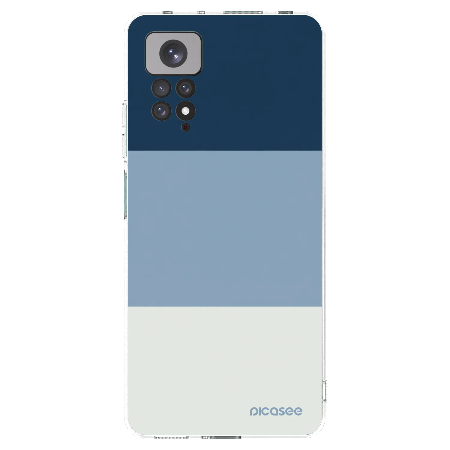 Picasee silikonový průhledný obal pro Xiaomi Redmi Note 11S 4G - Coastal Blue