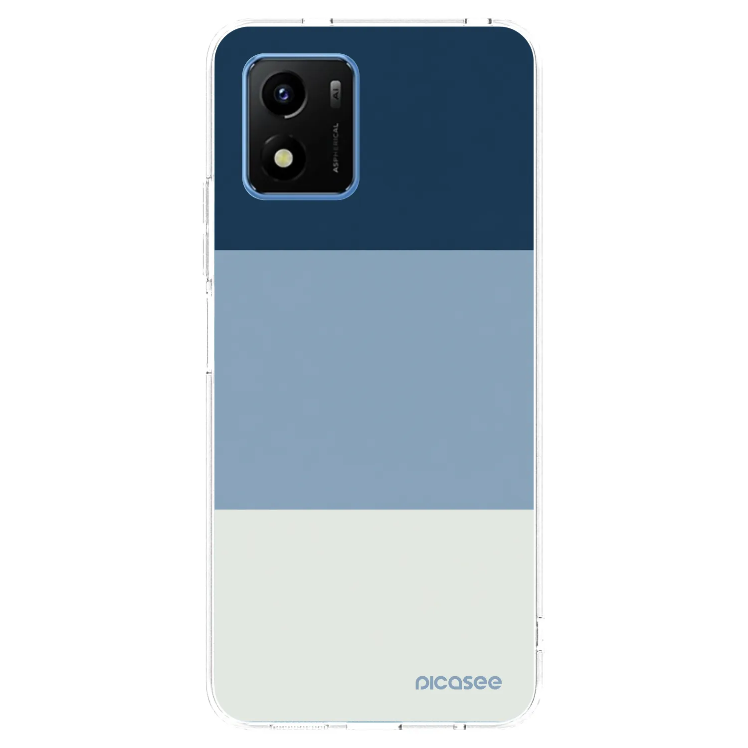 Picasee silikonový průhledný obal pro Vivo Y01 - Coastal Blue