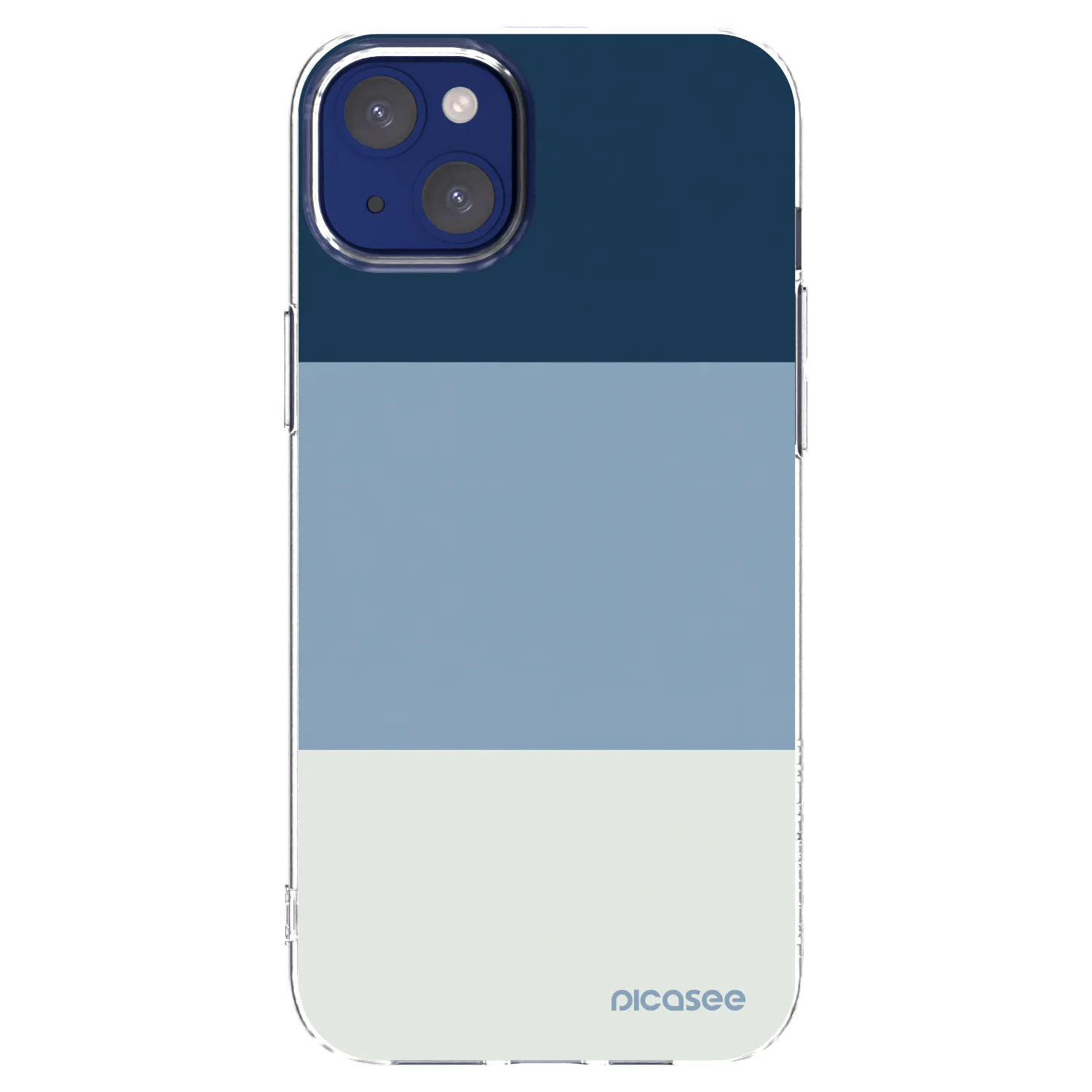 Picasee silikonový průhledný obal pro Apple iPhone 14 Plus - Coastal Blue
