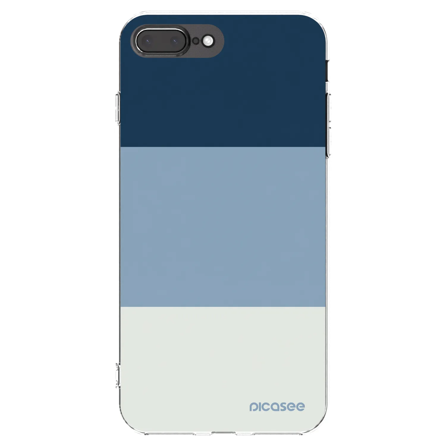 Picasee silikonový průhledný obal pro Apple iPhone 8 Plus - Coastal Blue