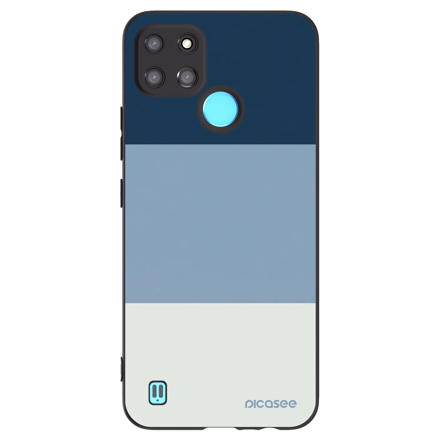 Picasee silikonový černý obal pro Realme C21Y - Coastal Blue