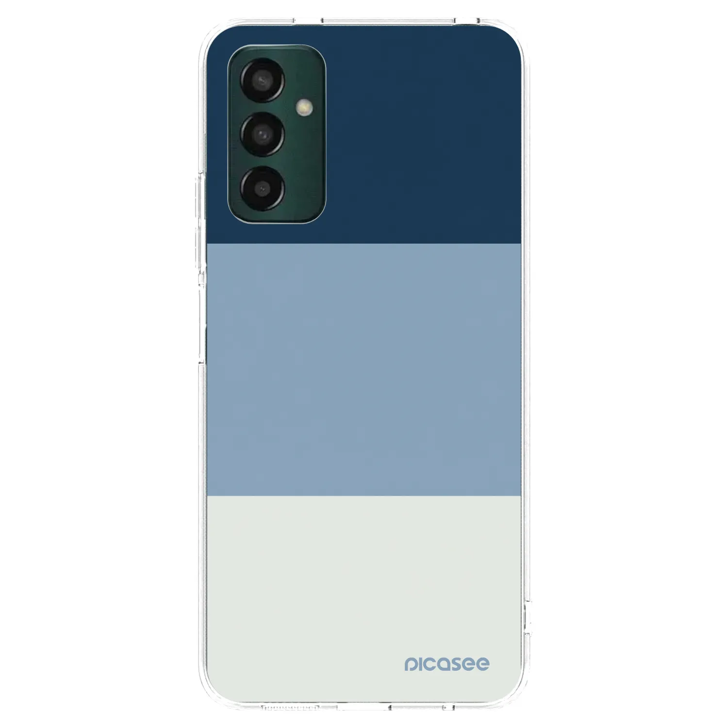 Picasee silikonový průhledný obal pro Samsung Galaxy M13 M135F - Coastal Blue