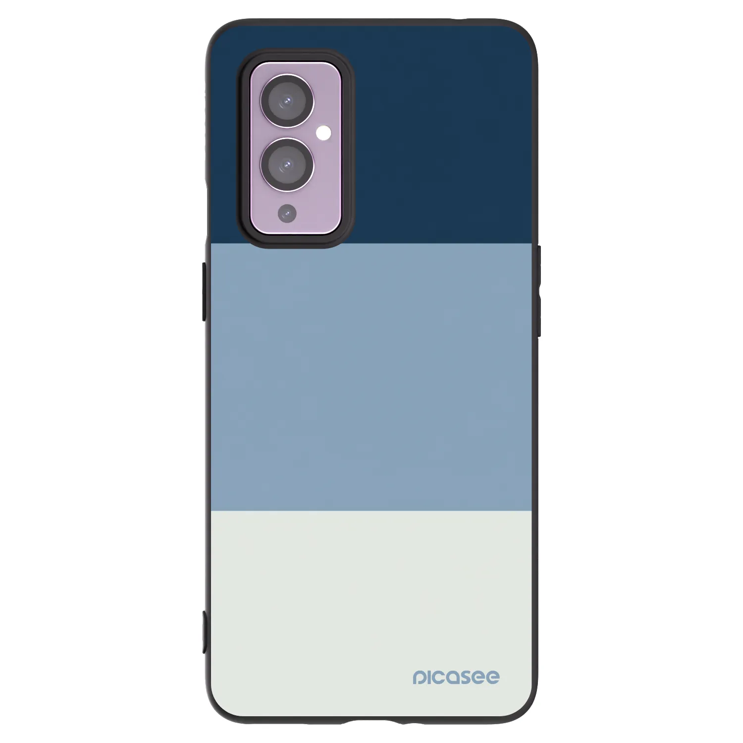 Picasee silikonový černý obal pro OnePlus 9 - Coastal Blue