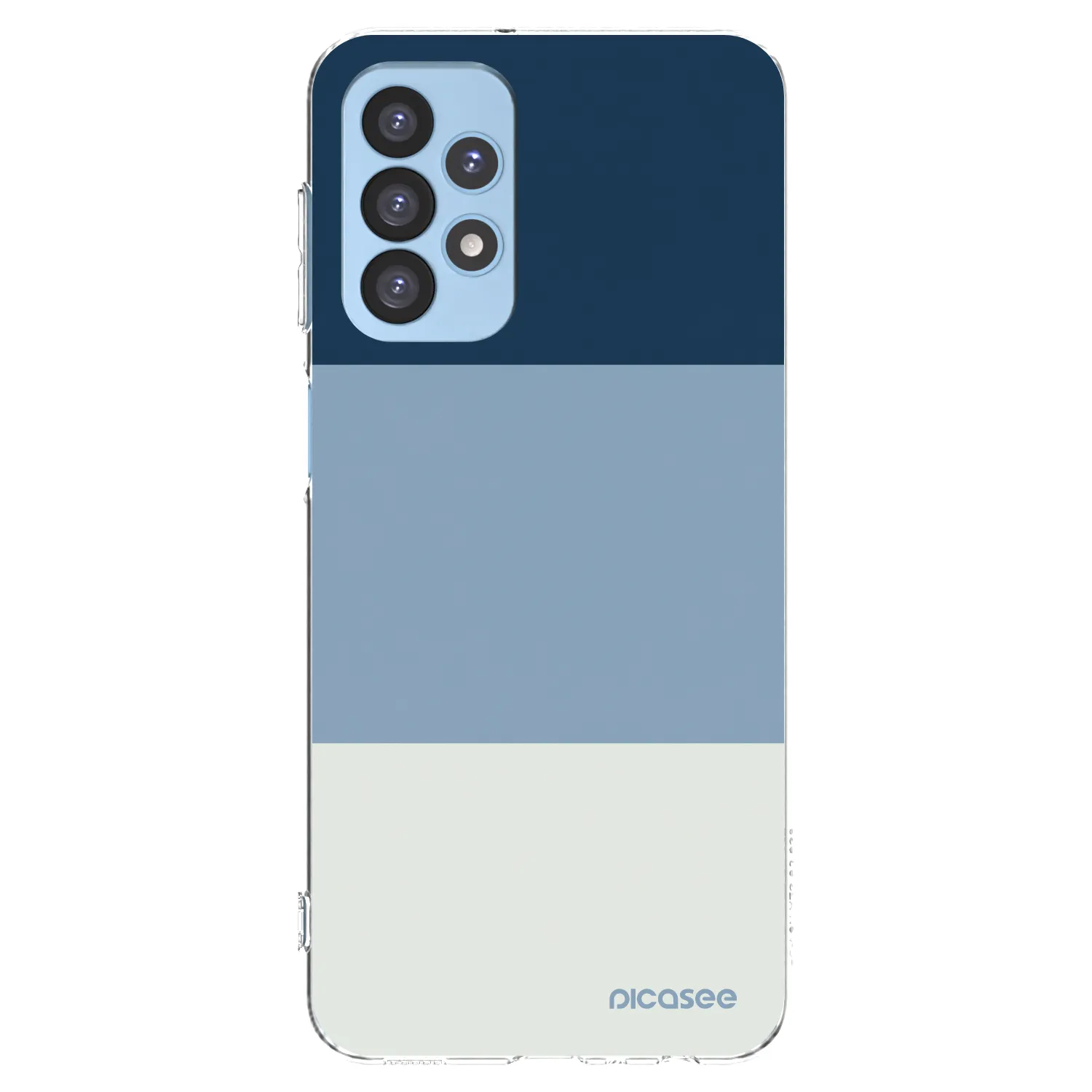 Picasee silikonový průhledný obal pro Samsung Galaxy A23 A235F 4G - Coastal Blue