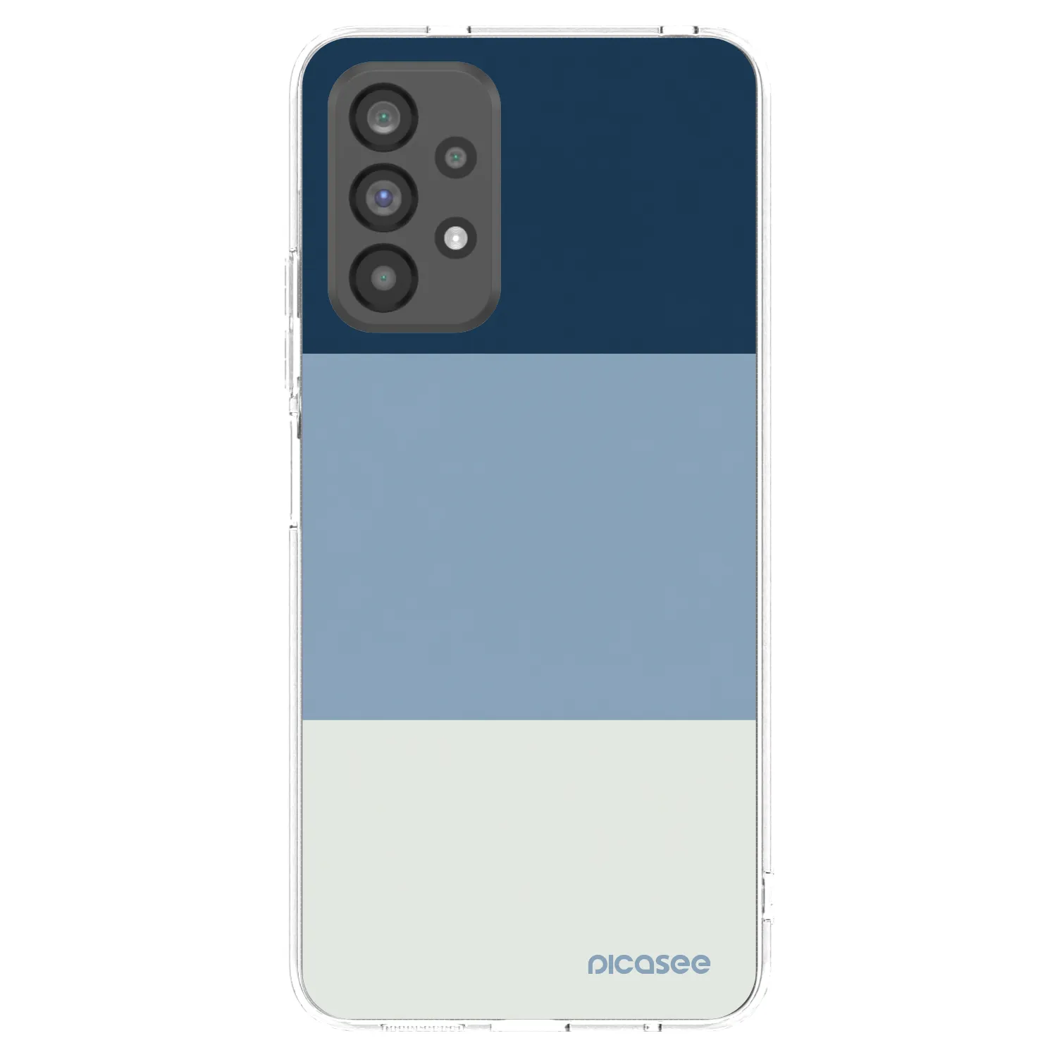 Picasee silikonový průhledný obal pro Samsung Galaxy A73 5G - Coastal Blue