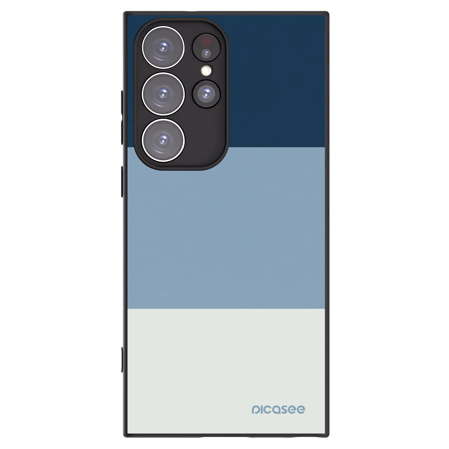 Picasee silikonový černý obal pro Samsung Galaxy S23 Ultra 5G - Coastal Blue