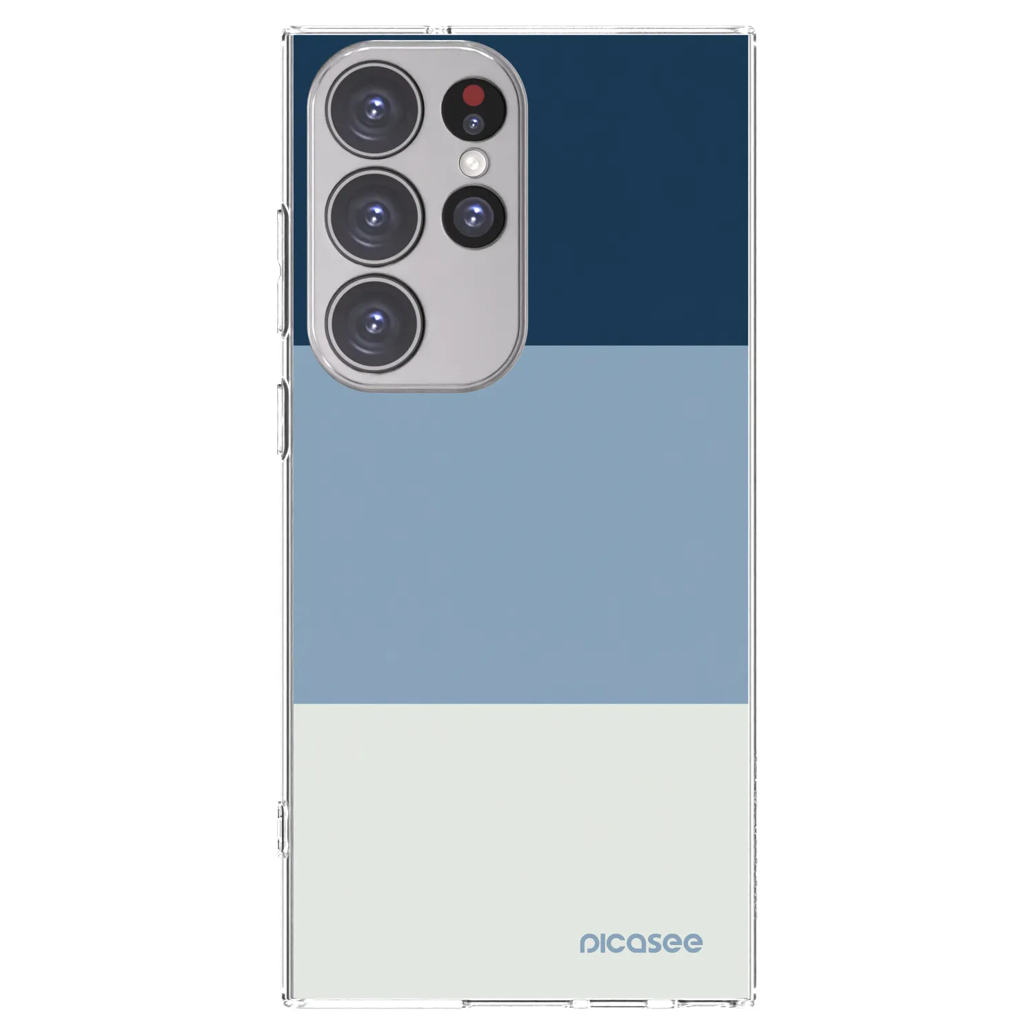 Picasee silikonový průhledný obal pro Samsung Galaxy S23 Ultra 5G - Coastal Blue