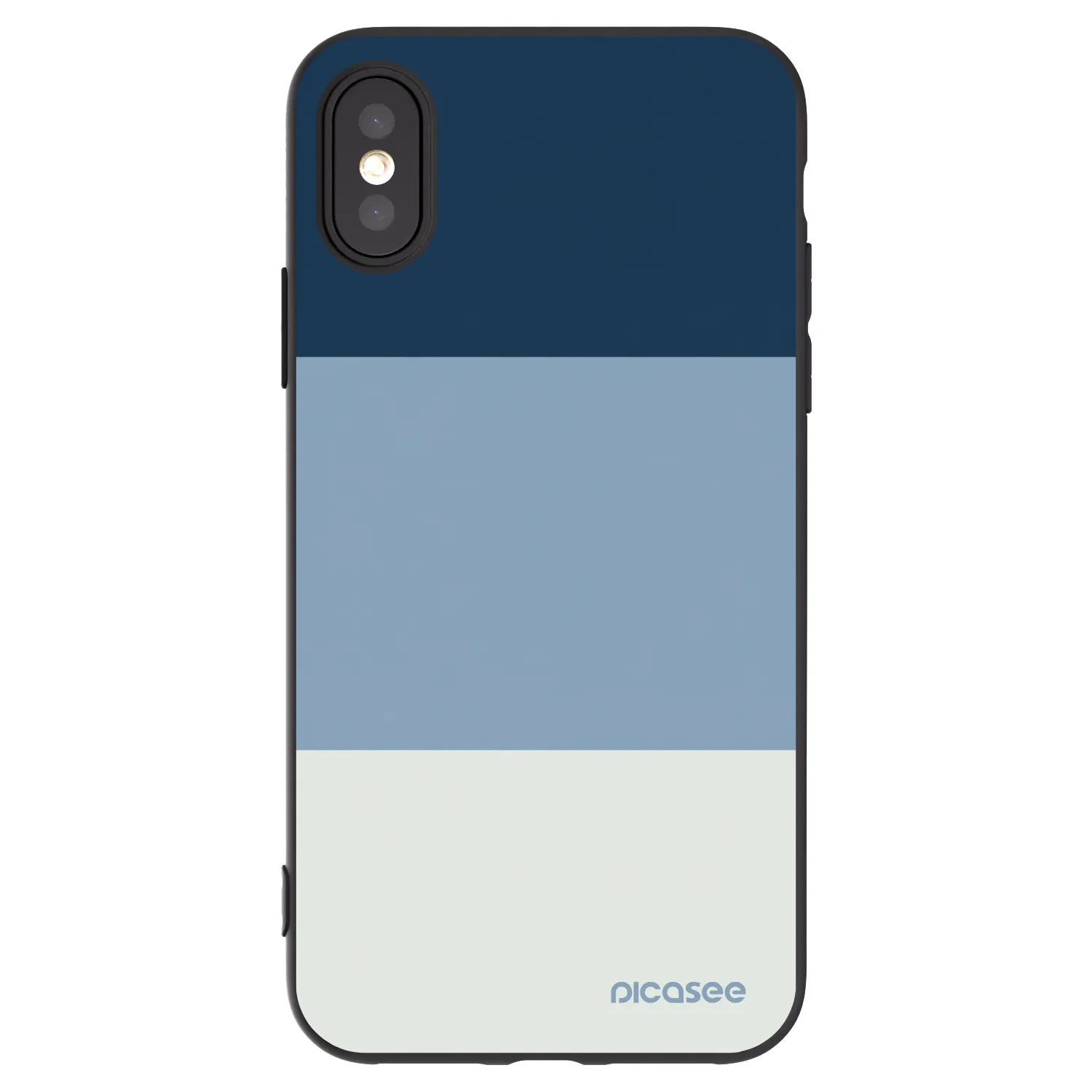 Picasee silikonový černý obal pro Apple iPhone X/XS - Coastal Blue