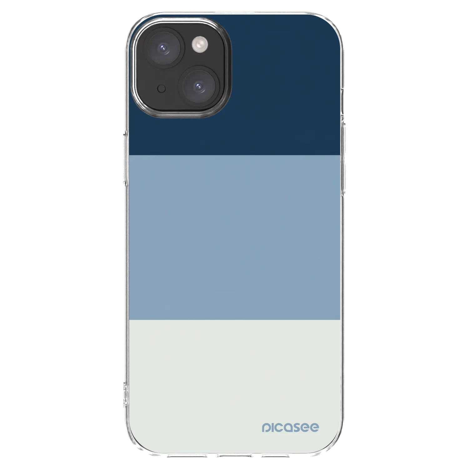 Picasee silikonový průhledný obal pro Apple iPhone 15 Plus - Coastal Blue