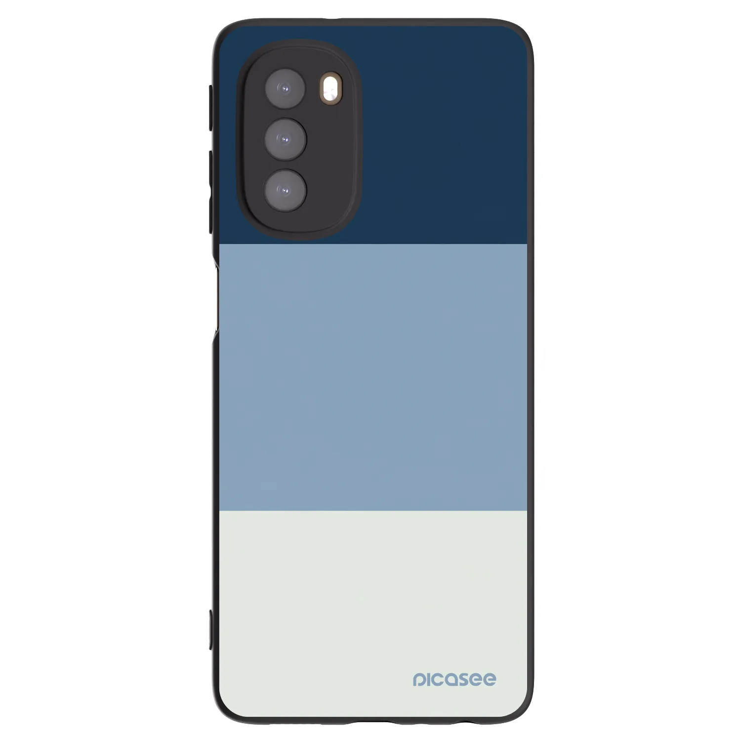 Picasee silikonový černý obal pro Motorola Moto G51 - Coastal Blue