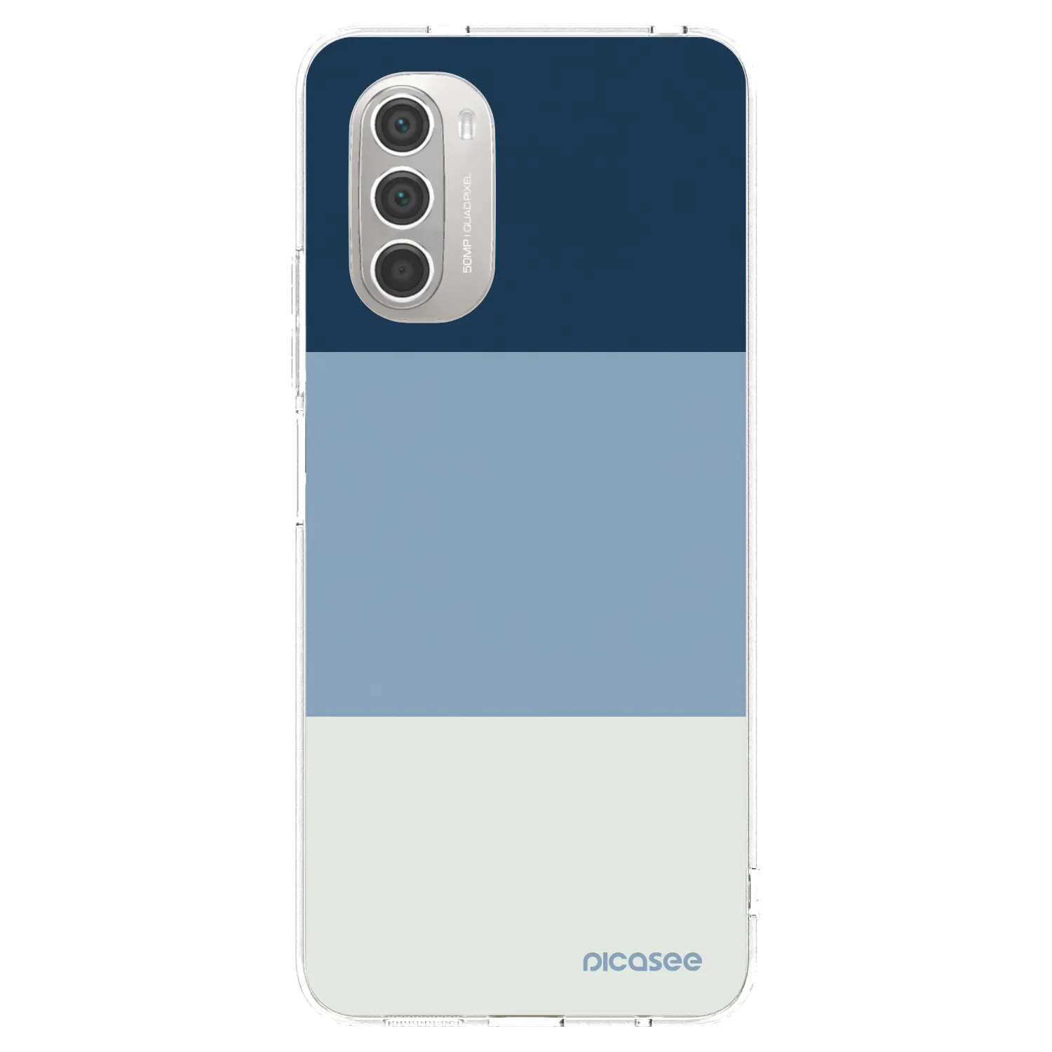 Picasee silikonový průhledný obal pro Motorola Moto G51 - Coastal Blue