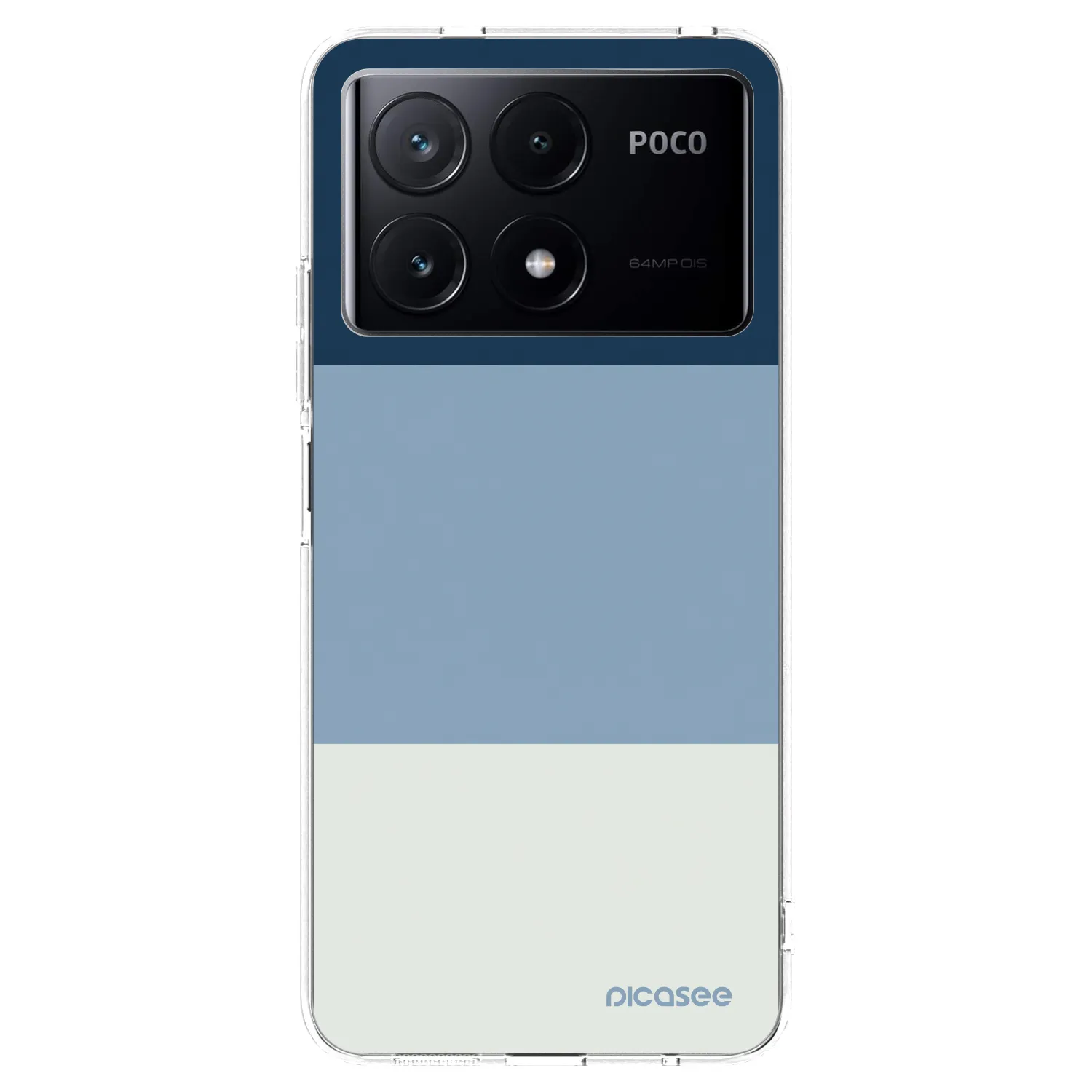 Picasee silikonový průhledný obal pro Xiaomi Poco X6 Pro - Coastal Blue