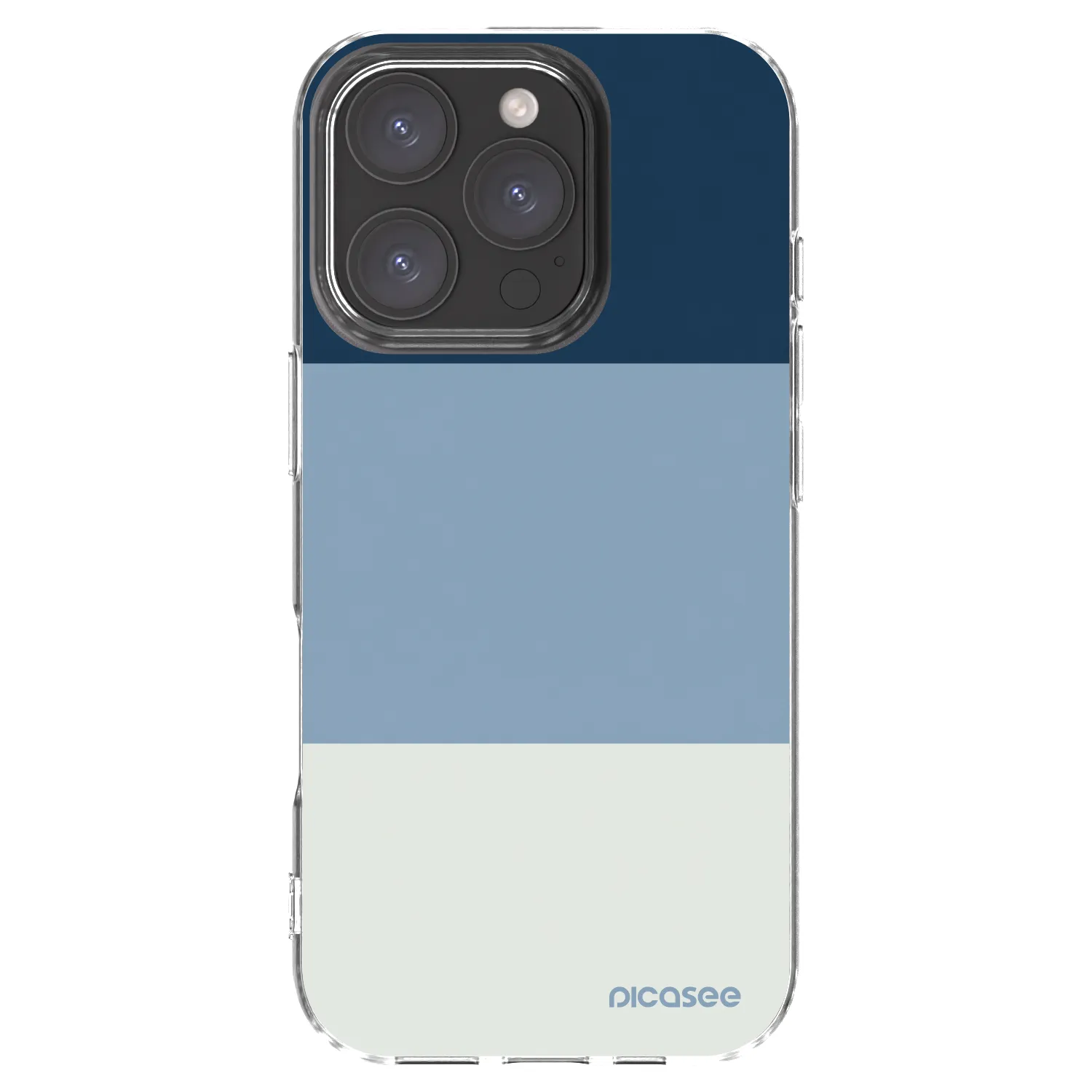 Picasee silikonový průhledný obal pro Apple iPhone 16 Pro - Coastal Blue
