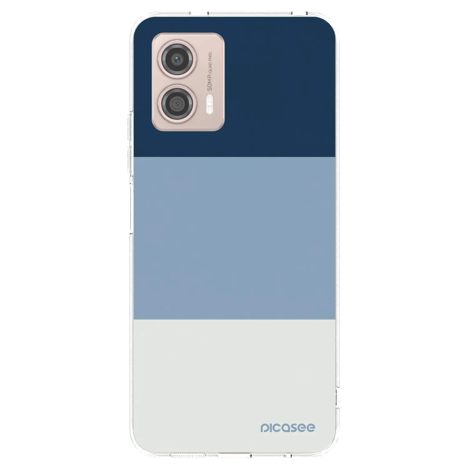 Picasee silikonový průhledný obal pro Motorola Moto G53 5G - Coastal Blue