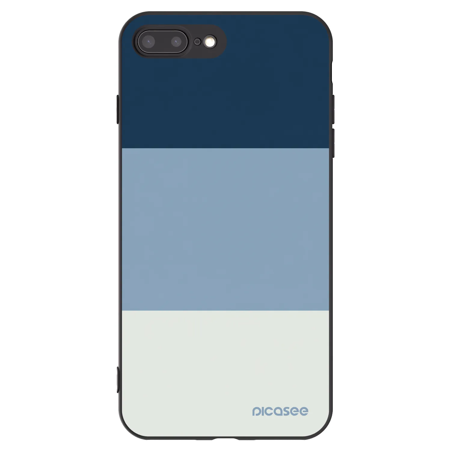 Picasee silikonový černý obal pro Apple iPhone 8 Plus - Coastal Blue