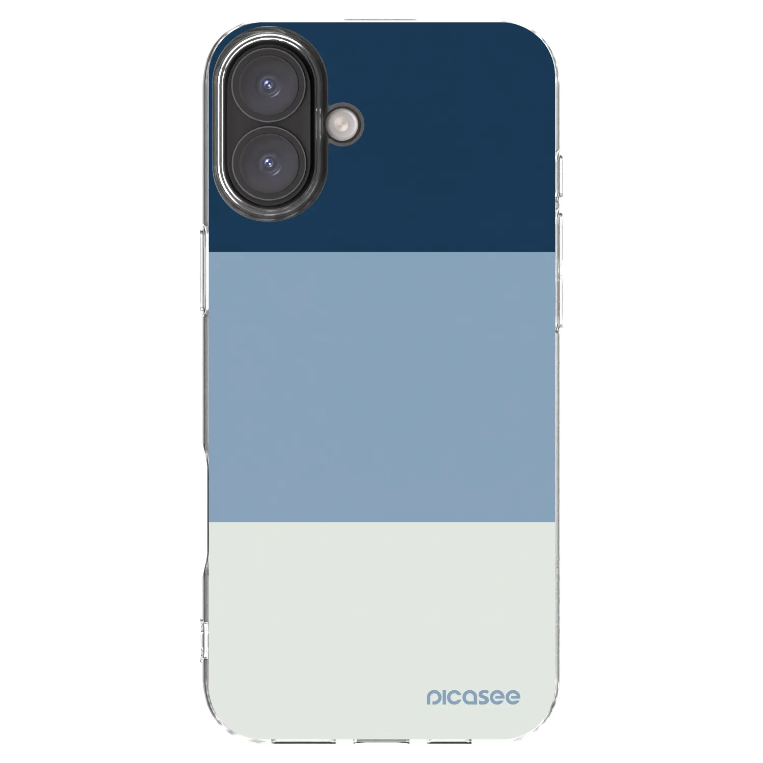 Picasee silikonový průhledný obal pro Apple iPhone 16 Plus - Coastal Blue