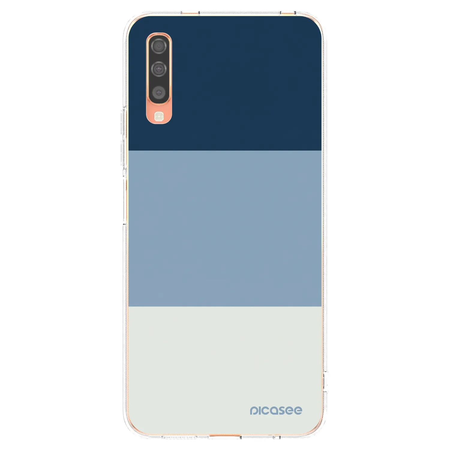 Picasee silikonový průhledný obal pro Samsung Galaxy A70 A705F - Coastal Blue