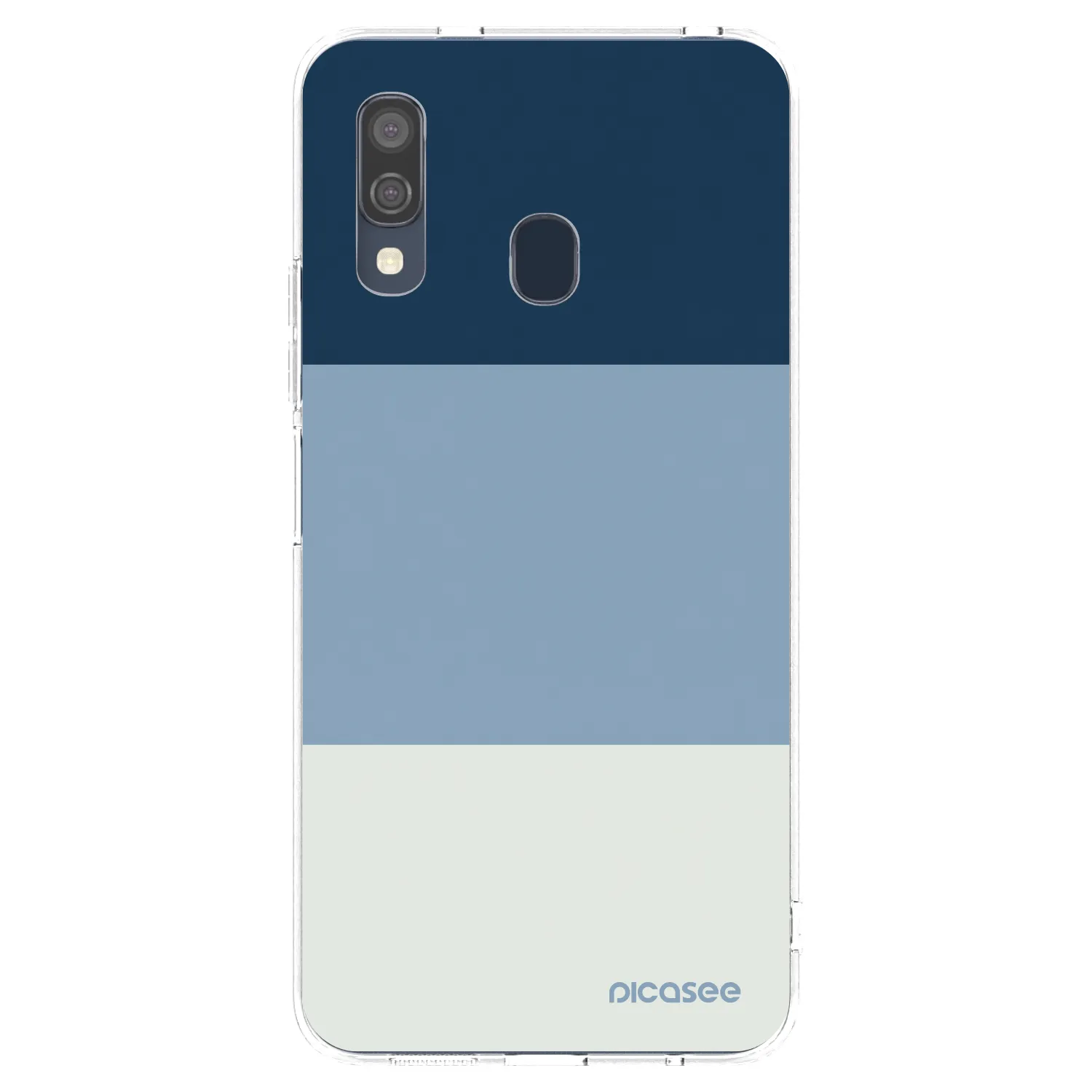 Picasee silikonový průhledný obal pro Samsung Galaxy A40 A405F - Coastal Blue