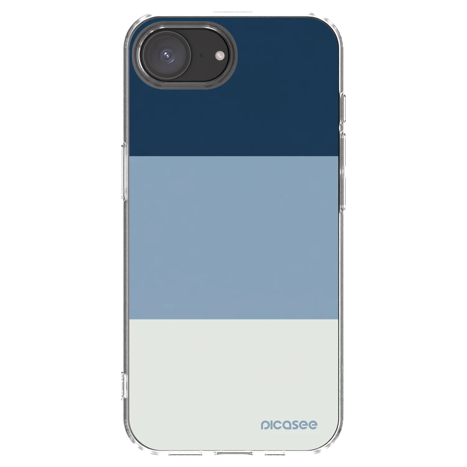 Picasee silikonový průhledný obal pro Apple iPhone 17e - Coastal Blue