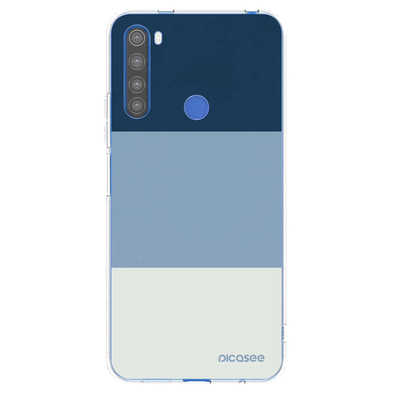 Picasee silikonový průhledný obal pro Xiaomi Redmi Note 8T - Coastal Blue
