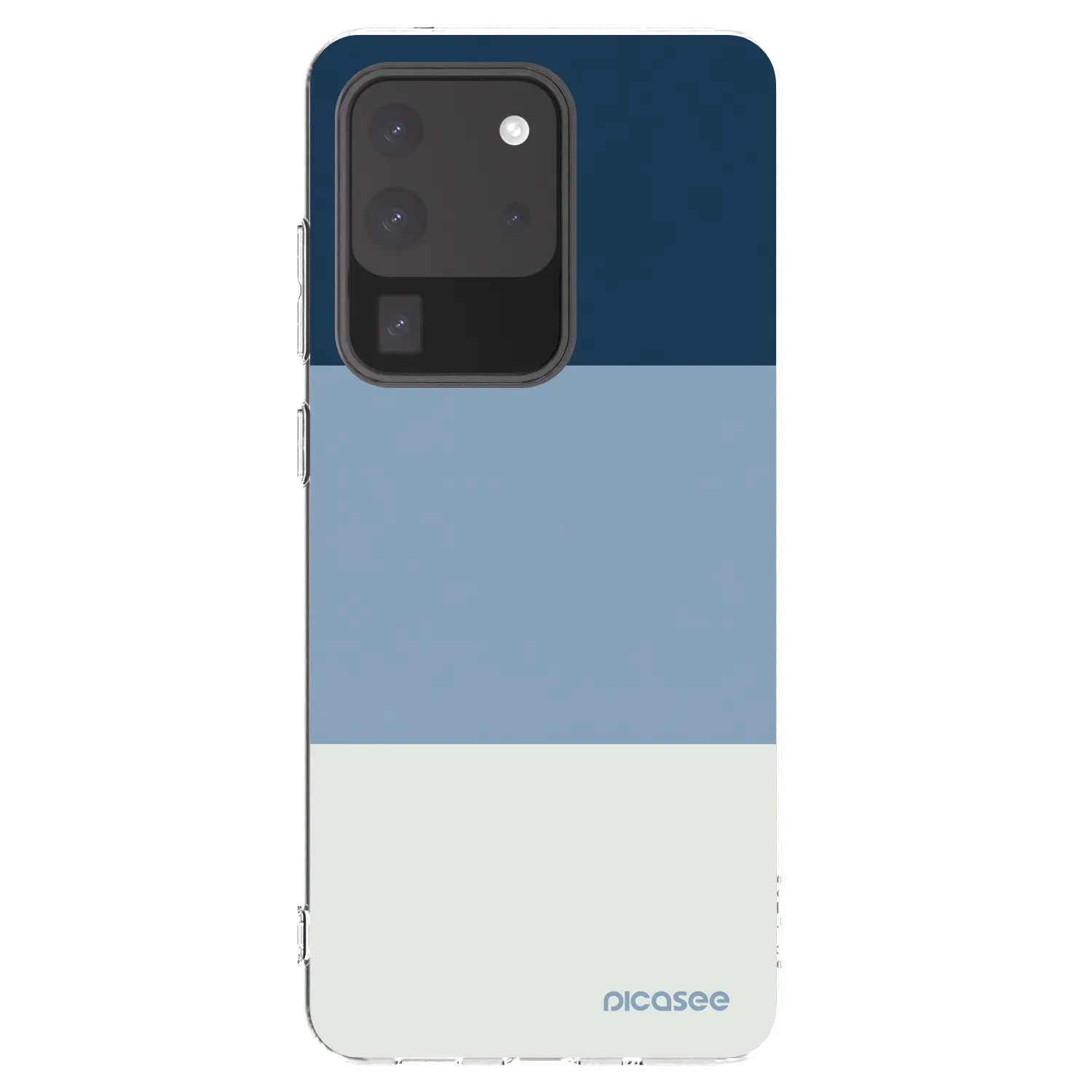 Picasee silikonový průhledný obal pro Samsung Galaxy S20 Ultra 5G G988F - Coastal Blue