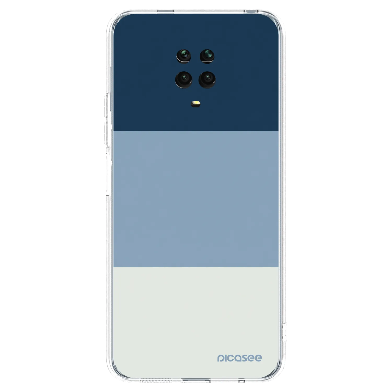 Picasee silikonový průhledný obal pro Xiaomi Redmi Note 9 Pro - Coastal Blue