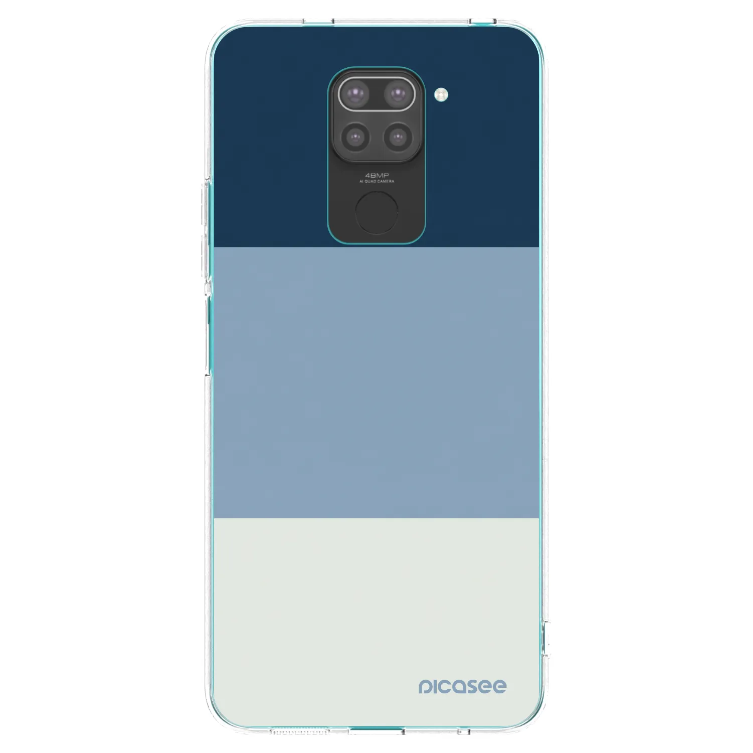 Picasee silikonový černý obal pro Xiaomi Redmi Note 9 - Coastal Blue