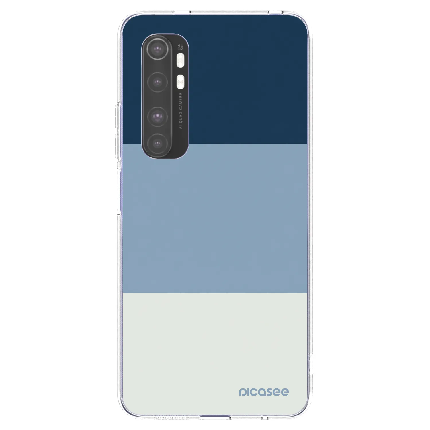 Picasee silikonový průhledný obal pro Xiaomi Mi Note 10 Lite - Coastal Blue