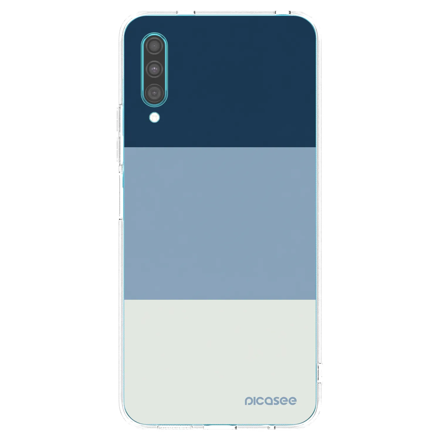 Picasee silikonový průhledný obal pro Samsung Galaxy A30s A307F - Coastal Blue