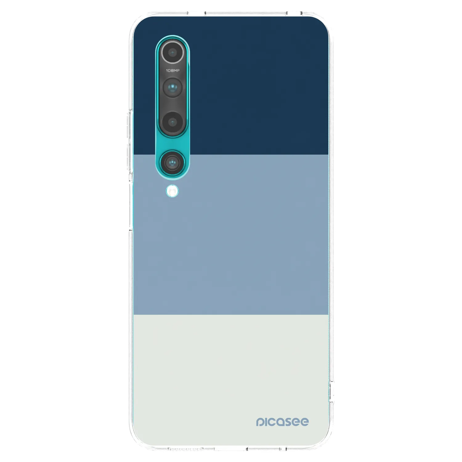 Picasee silikonový průhledný obal pro Xiaomi Mi 10 - Coastal Blue