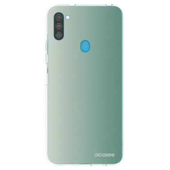 Picasee silikonový průhledný obal pro Samsung Galaxy M11 - Misty Sage