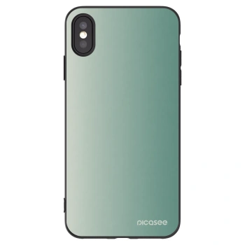 Picasee silikonový černý obal pro Apple iPhone XS Max - Misty Sage