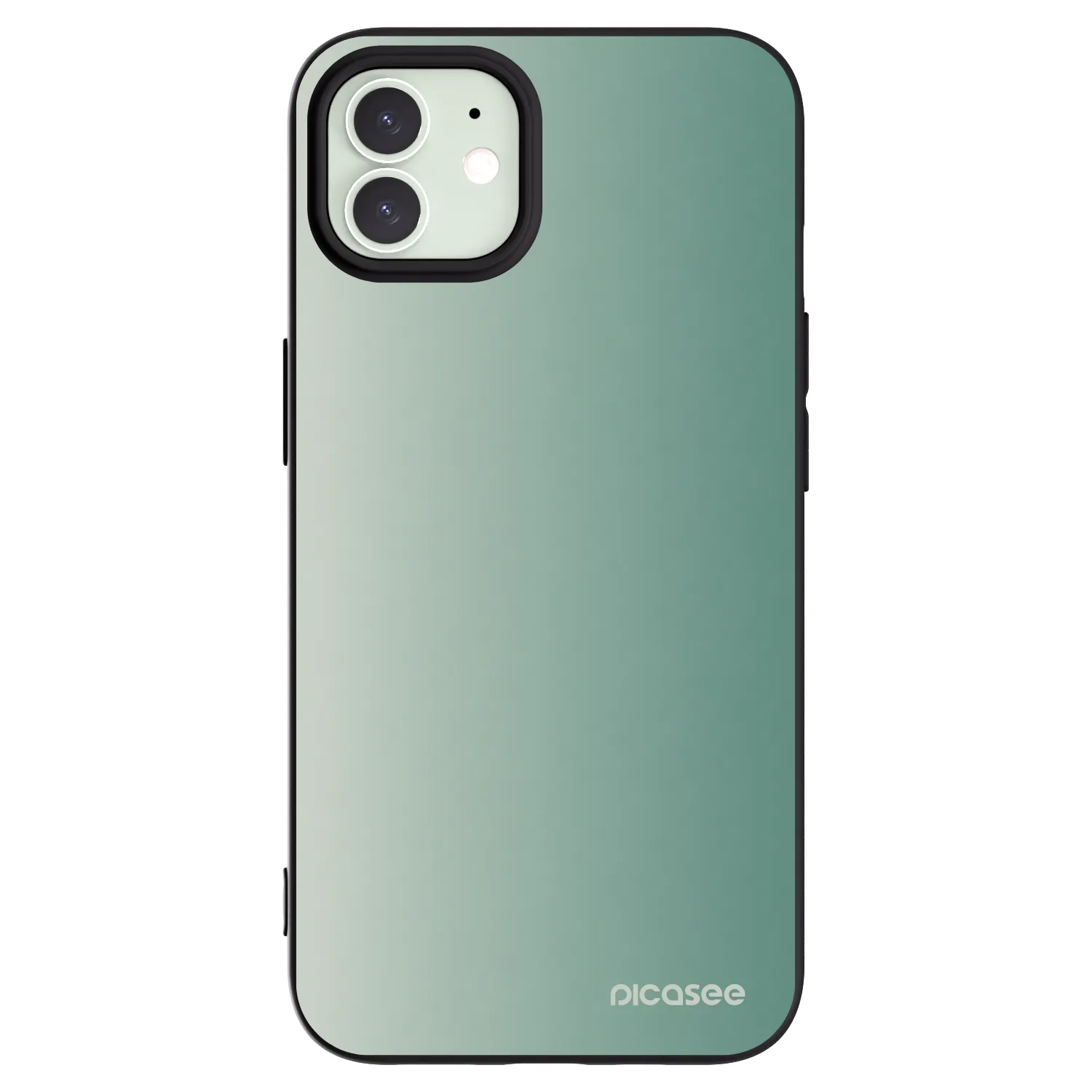 Picasee silikonový černý obal pro Apple iPhone 12 - Misty Sage