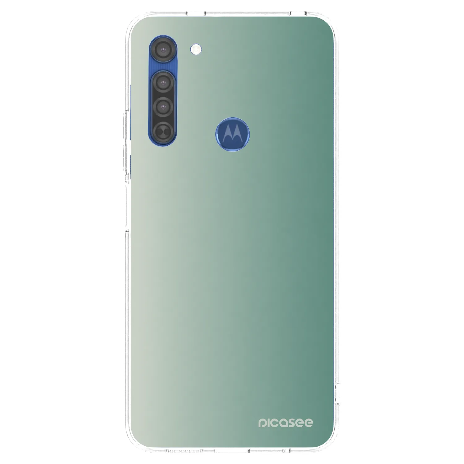 Picasee silikonový průhledný obal pro Motorola Moto G8 - Misty Sage