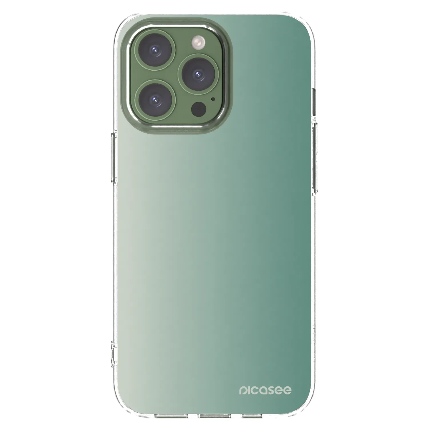 Picasee silikonový průhledný obal pro Apple iPhone 13 Pro - Misty Sage