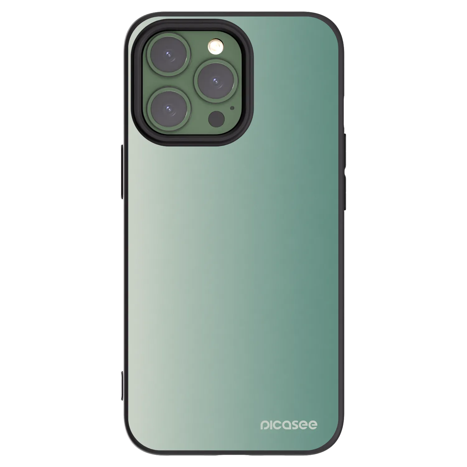 Picasee silikonový černý obal pro Apple iPhone 13 Pro - Misty Sage