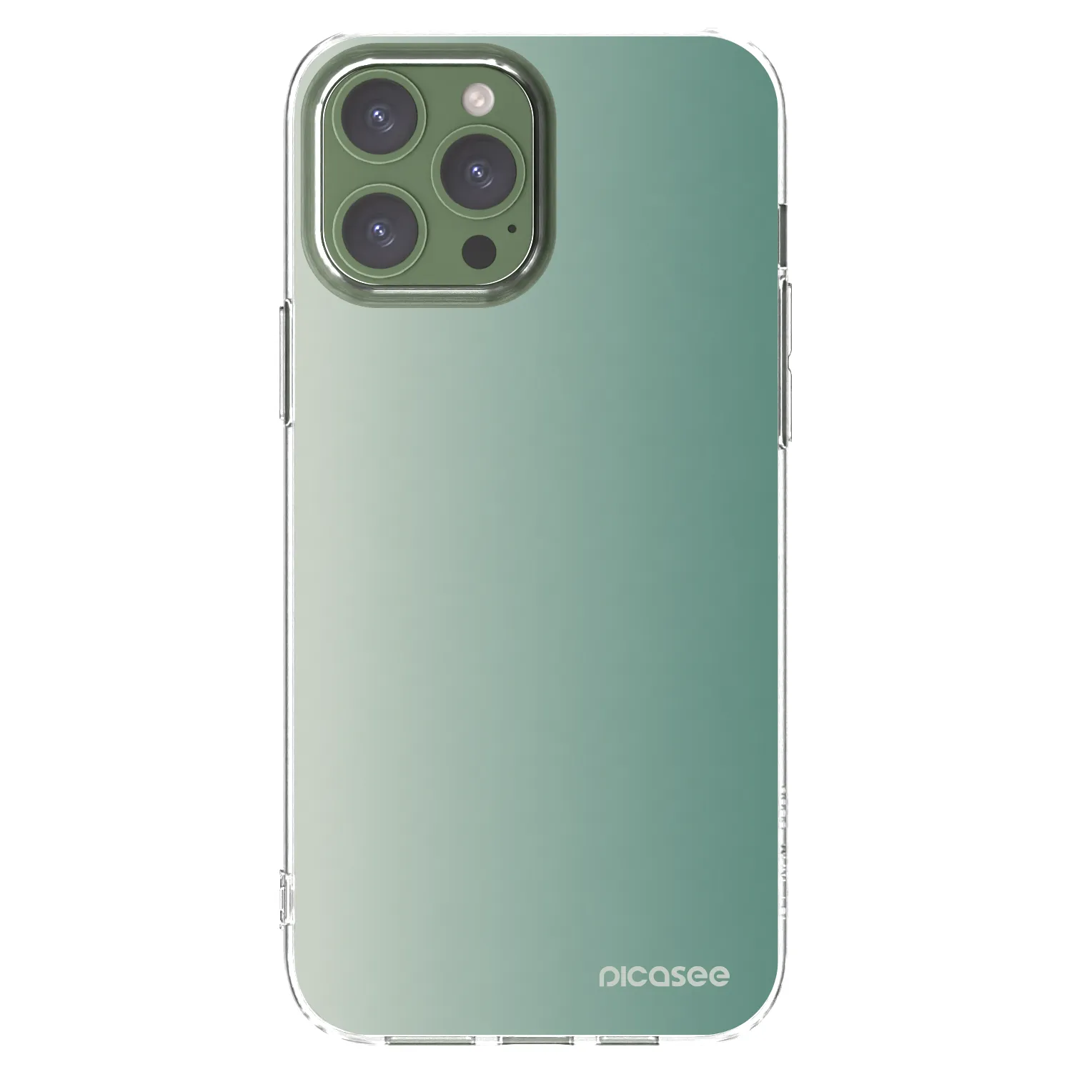 Picasee silikonový průhledný obal pro Apple iPhone 13 Pro Max - Misty Sage