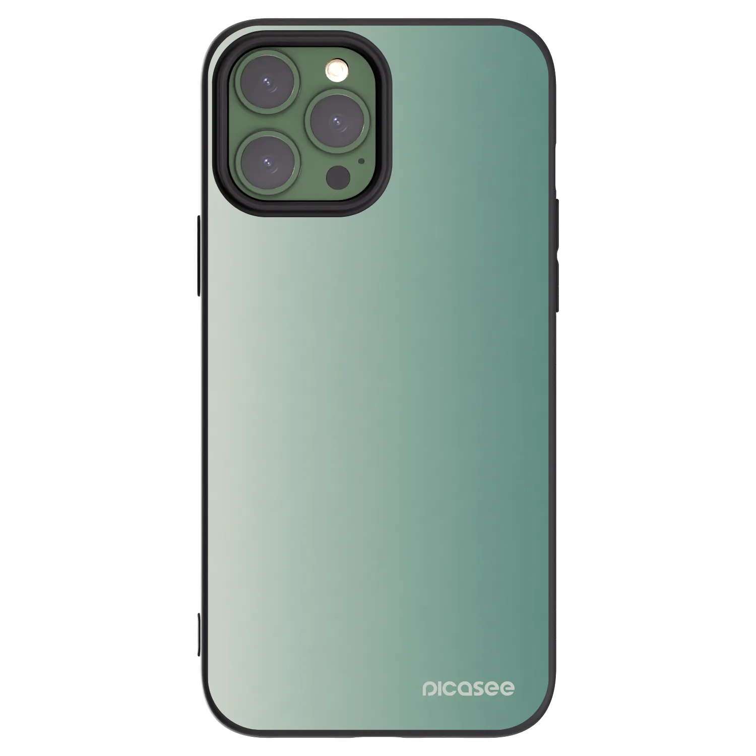 Picasee silikonový černý obal pro Apple iPhone 13 Pro Max - Misty Sage