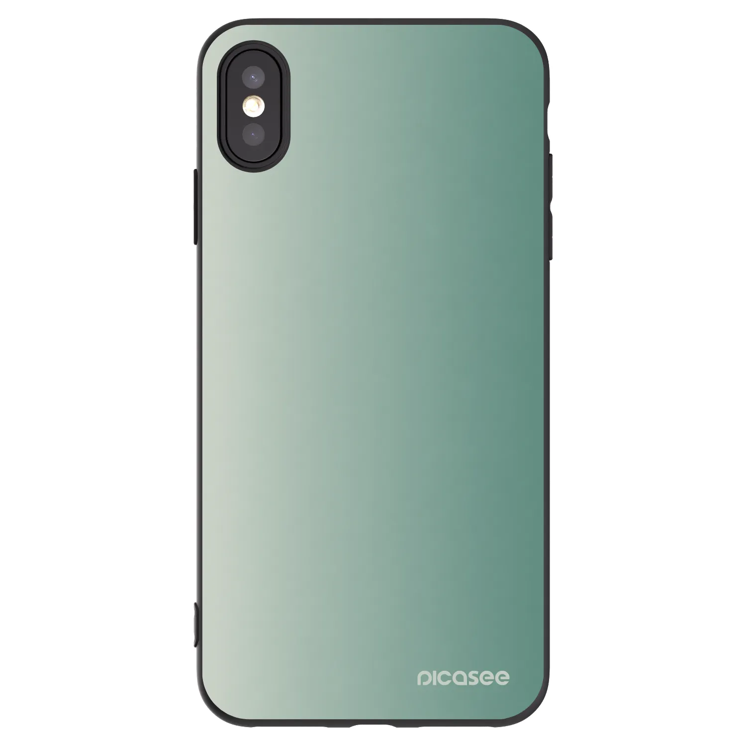 Picasee silikonový černý obal pro Apple iPhone XS Max - Misty Sage