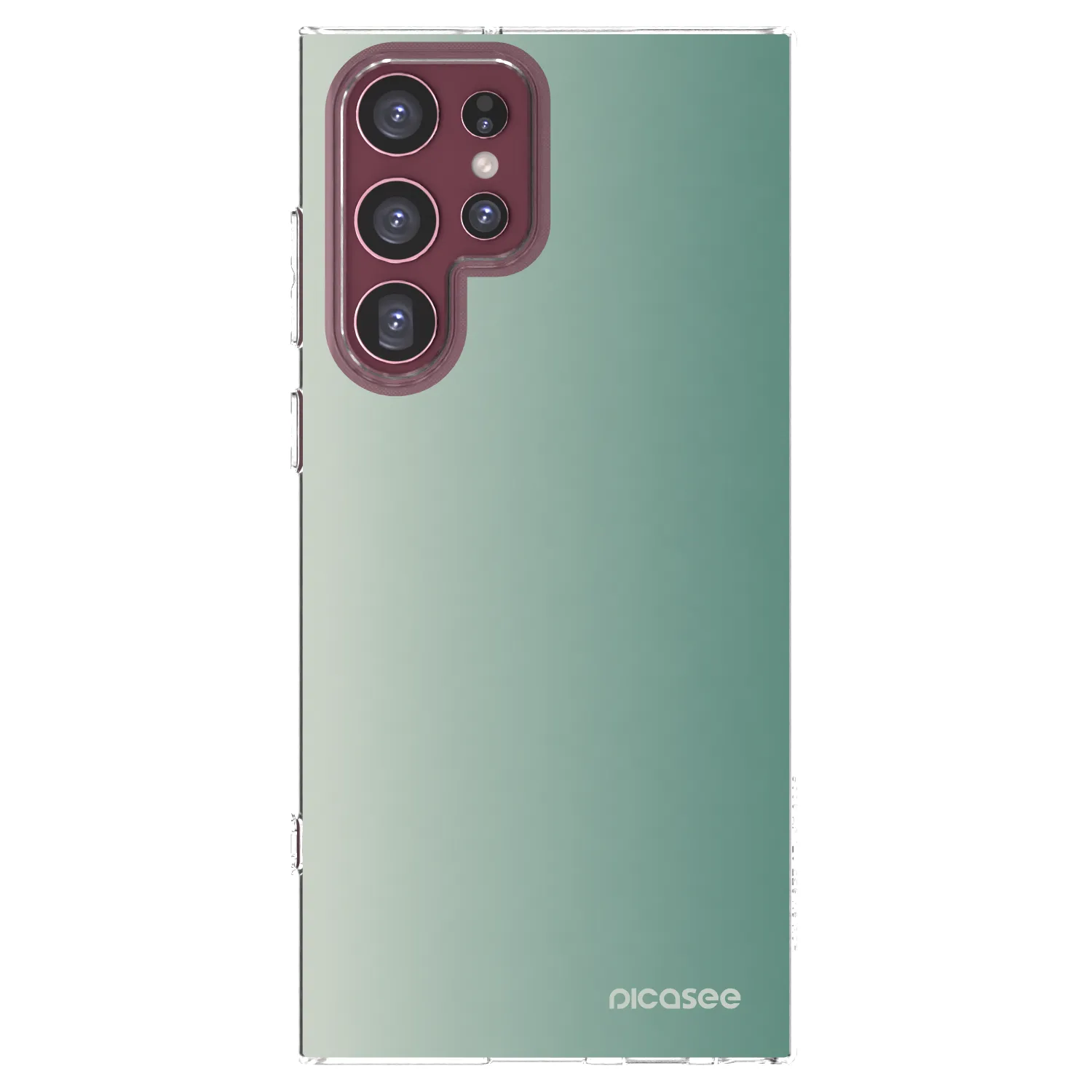 Picasee silikonový průhledný obal pro Samsung Galaxy S22 Ultra 5G - Misty Sage