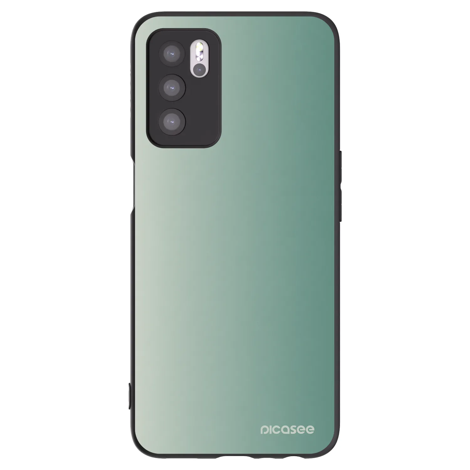 Picasee silikonový černý obal pro OPPO A16s - Misty Sage