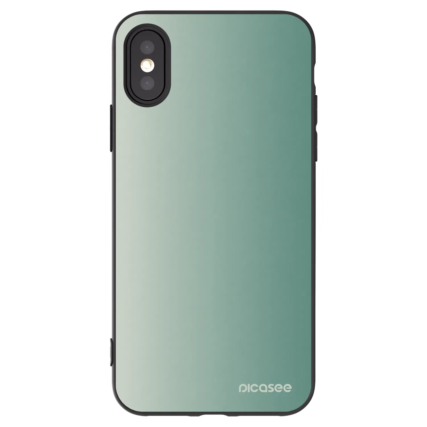 Picasee silikonový černý obal pro Apple iPhone X/XS - Misty Sage