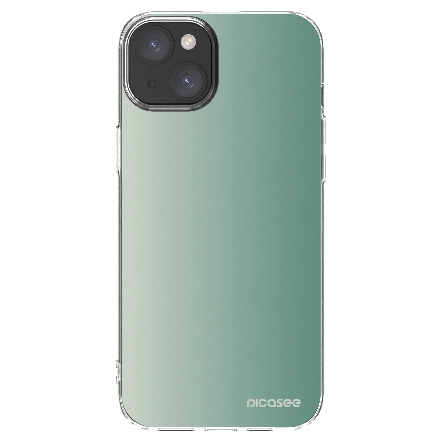 Picasee silikonový průhledný obal pro Apple iPhone 15 Plus - Misty Sage