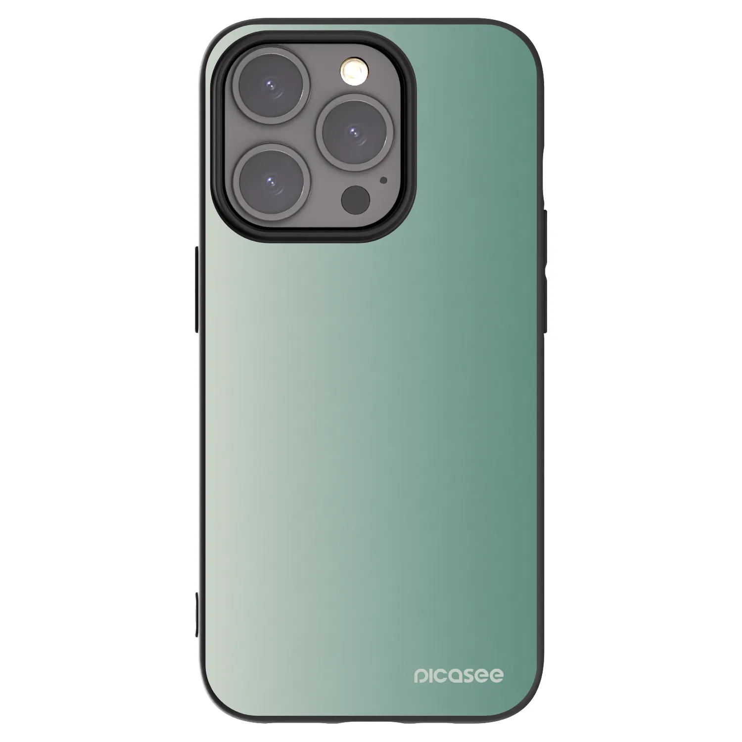 Picasee silikonový černý obal pro Apple iPhone 15 Pro - Misty Sage