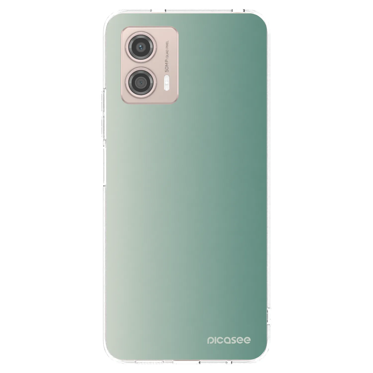 Picasee silikonový průhledný obal pro Motorola Moto G53 5G - Misty Sage