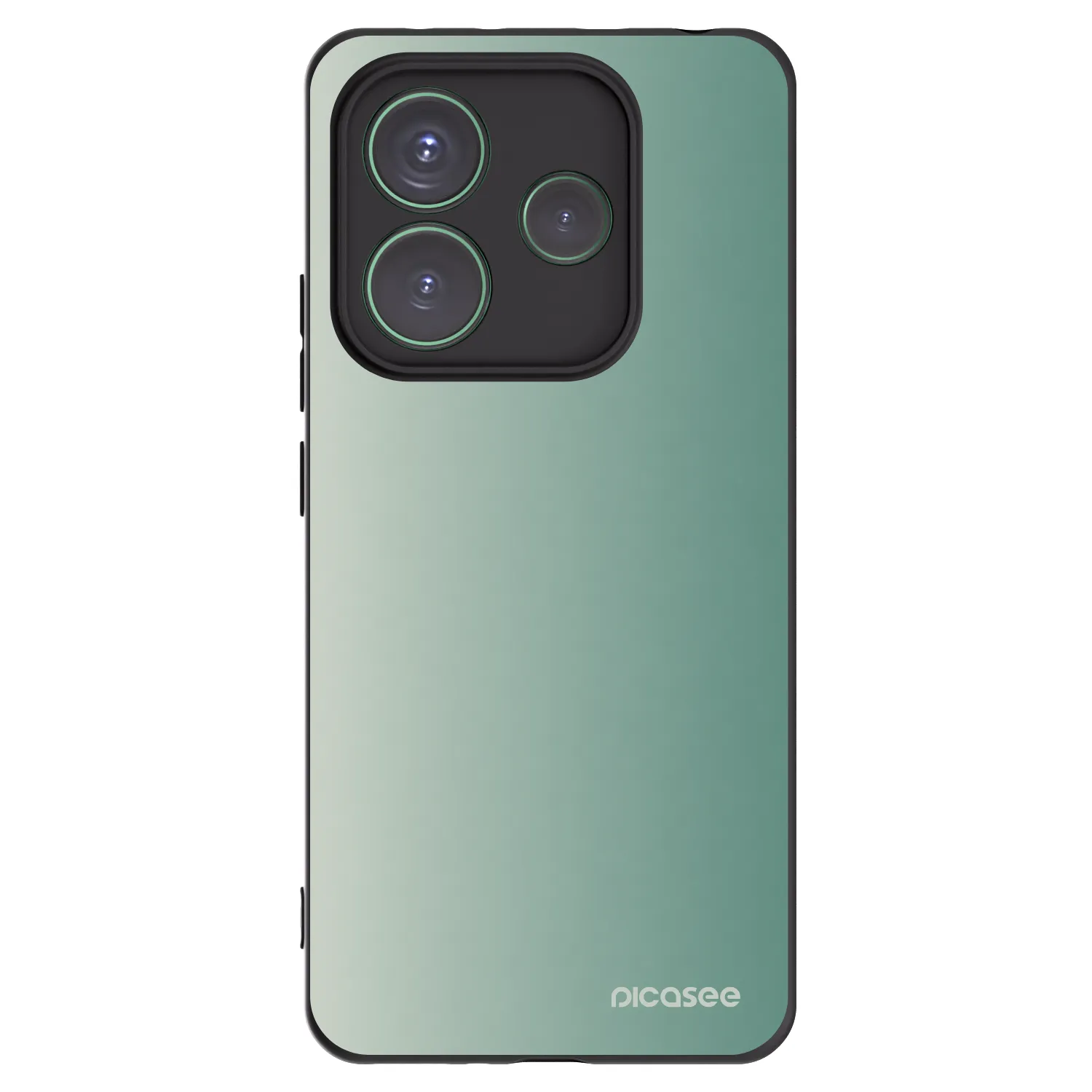Picasee silikonový černý obal pro Xiaomi Redmi Note 14 5G - Misty Sage
