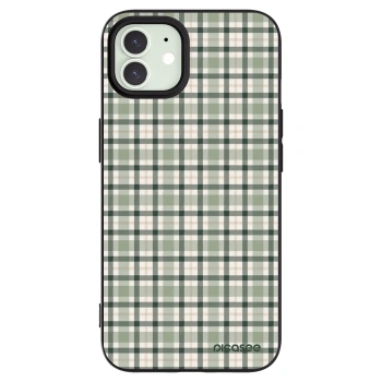 Picasee silikonový černý obal pro Apple iPhone 12 - Sage Tartan