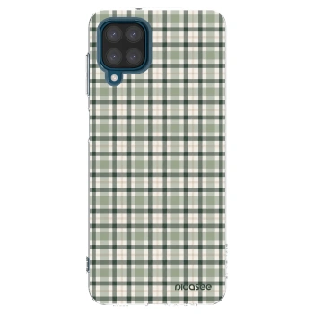 Picasee silikonový průhledný obal pro Samsung Galaxy A12 A125F - Sage Tartan