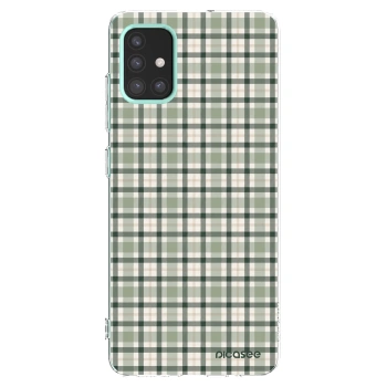 Picasee silikonový průhledný obal pro Samsung Galaxy M31s - Sage Tartan