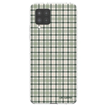 Picasee silikonový průhledný obal pro Samsung Galaxy A42 A426B - Sage Tartan